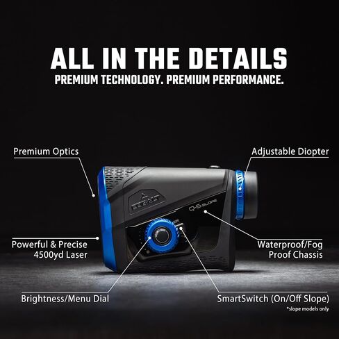 محدد المدى Cobalt Q-6 Golf - منحدر أو غير منحدر، قانوني البطولة، تقنية الليزر الدقيقة، تكبير 7X، نطاق 2500 ياردة، قفل الدبوس والاهتزاز، مقاوم للماء، مع حقيبة ممتازة in Kuwait