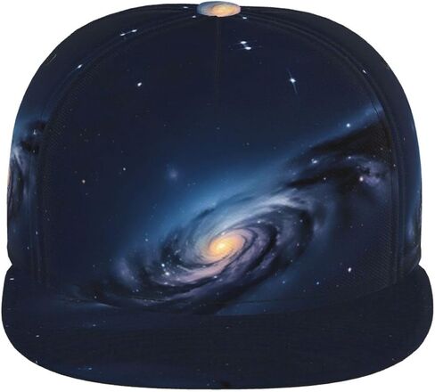 Universe Milky Way Galaxy Print Baseball Caps Adjustable Fashionable Funny Sport Casual for Women Men Hat Black in Kuwait