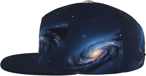 Universe Milky Way Galaxy Print Baseball Caps Adjustable Fashionable Funny Sport Casual for Women Men Hat Black in Kuwait