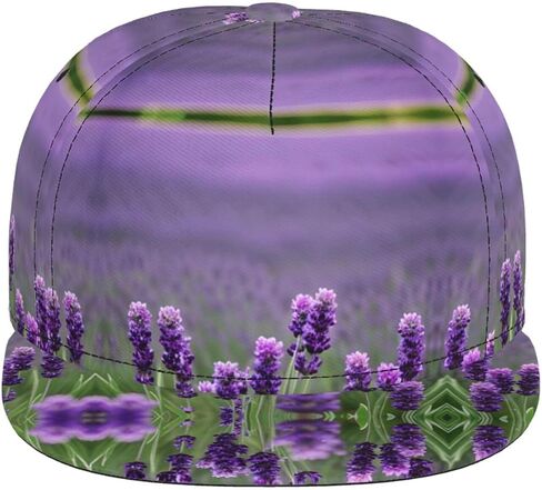Purple Lavender Colored Flowers Print Baseball Caps Adjustable Fashionable Funny Sport Casual for Women Men Hat in Kuwait