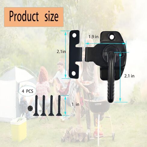 مزلاج باب المدخن لـ Pit Boss 1077 لـ Pit Boss Pro Series II 4 | مجموعات مزلاج قطع الغيار، لمدخن كهربائي Pitboss PBV4PS2/10739 /Cuisinart/ Masterbuilt in Kuwait