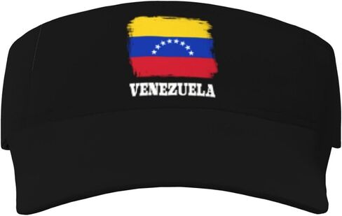 Novelty Venezuelan Venezuela Flag Sport Sun Visor Hat Men Women Ball Caps Empty Top Baseball Cap Sun Hats for Golf Walking Black in Kuwait