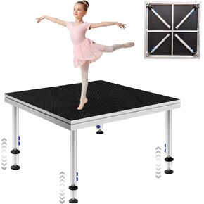 Portable Stage Platform（4ftx 4ft），Adjustable Height Stage Riser24“-41"），Platform Modular System Stage，Lightweight Aluminum Performance Deck for performances, weddings, bands and other events in Kuwait