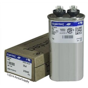 GE - 25 uF MFD x 370 VAC Genteq Replacement Capacitor Oval # C325L/97F9804 in Kuwait