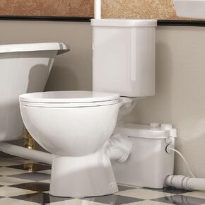 مرحاض SUPERFLO Upflush للطابق السفلي مع نظام مرحاض منقوع بقدرة 600 وات ومضخة مرحاض صامتة من أجل مرحاض ماسيراتور، والحوض والحوض (يتضمن أنبوب تمديد) in Kuwait