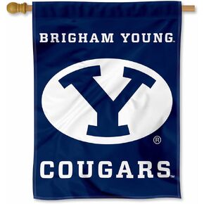 BYU Cougars Oval Y Double Sided House Flag in Kuwait