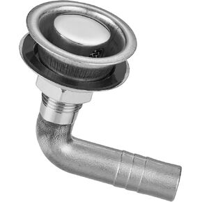 316 Stainless Steel 90-Degree Boat Fuel Tank Vent, Fits 5/8 Inch Hose, Marine Gas Vent with Gasket, Lock Nut, and Protective Cap in Kuwait