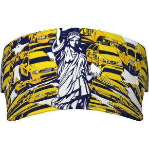 New York City Print Cooling Stretchy Visor Unisex Visor Hat for Men and Women, No Slip,Sun Protection Visor Black in Kuwait