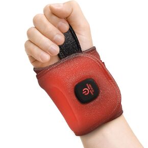 Wrist Heating Pad, Heated Wrist Wrap for Arthritis Carpal Tunnel Tenosynovitis Relief, 3 Temperature Levels with 3000 mAh Rechargeable Battery (Black) in Kuwait