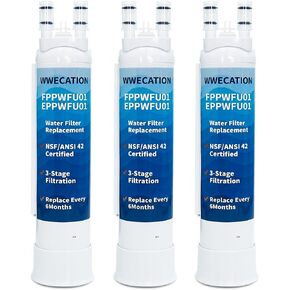 استبدال المياه FPPWFU01، متوافق مع فريجيدير EPPWFU01، PureAdvantage PurePour PWF-1، FPPWFU01 حزمة من 3 قطع in Kuwait