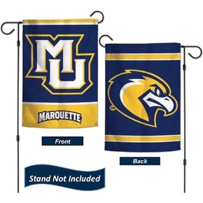 علم حديقة Marquette Golden Eagles مقاس 12.5 × 18 بوصة، لافتة ساحة الكلية مزدوجة الجوانب مطبوعة في الولايات المتحدة الأمريكية ومرخصة من Wincraft in Kuwait