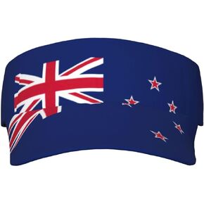 New Zealand Flag Print Cooling Stretchy Visor Unisex Visor Hat for Men and Women, No Slip,Sun Protection Visor Black in Kuwait