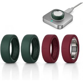 4 Pack Ring Cover Compatible with Oura Ring 5, Ultra-Thin Silicone Ring Protector Case, Soft Comfortable Anti-Scratch Ring Guard, Supports Charging with Cover On in Saudi Arabia