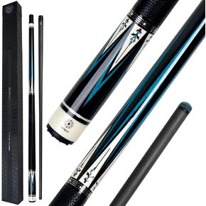 Collapsar Carbon Fiber Pool Cue Stick 12 mm Tip with Low Deflection Technology Full Carbon Shaft 58-inch Professional Billiard Cue 19 oz Pool Cue Stick in Saudi Arabia
