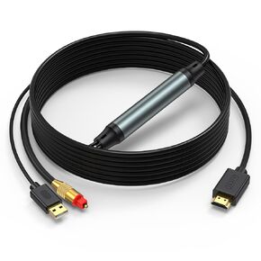 كابل HDMI ARC لتحويل الصوت البصري للتلفزيون، 5FT ARC إلى Toslink SPDIF مستخرج الصوت لمكبرات الصوت، مستقبل AV والمسرح المنزلي، يدعم PCM/LPCM، Dolby Digital & DTS 5.1، يعمل بمنفذ USB in Kuwait