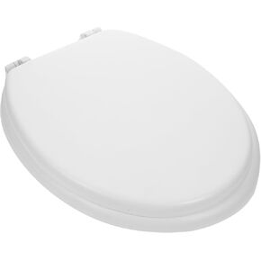 Soft Foam Elongated Toilet Seat Cushion, Universal Slow Closing Toilet Bowl Seat Replacement for Bathroom, White Compatible Mount, Padded Comfortable Fit for Seniors and Home Use in Saudi Arabia