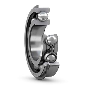 SKF 6307 NR Radial Bearing, Single Row, Deep Groove Design, ABEC 1 Precision, Open, Snap Ring, Normal Clearance, Steel Cage, 35mm Bore, 80mm OD, 21mm Width, 19000lbf Static Load Capacity in Kuwait