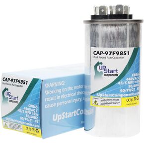 45/5 MFD 440 Volt Dual Round Run Capacitor Replacement for Carrier 319186-702 - CAP-97F9851, UpStart Components Brand in Kuwait