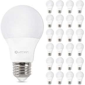 12 حزمة من مصابيح الإضاءة LED A19، 40 وات يعادل ضوء النهار 5000 كلفن مع قاعدة متوسطة E26، كفاءة 5 وات، 450 لومن مصابيح LED غير قابلة للتعتيم، مدرجة في قائمة ETL/UL، موفرة للطاقة لغرفة النوم والمكتب المنزلي in Kuwait