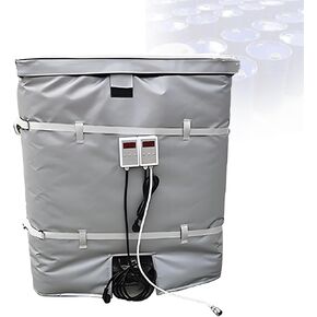 IBC Ton Barrel Heater,2000W/4000W Drum Heating Blanket,0~150℃ Temperature Controller,Waterproof Insulation Materials, for IBC Plastic Tank Gray-1000L in Saudi Arabia
