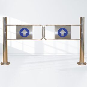 Stainless Steel Swing Gate for Supermarkets, 1-Way Safety Entrance Door, Automatic Closing Pedestrian Gate for Warehouses, Libraries & Shopping Malls (150 x 100 cm / 59.1" x 39.4") in Kuwait