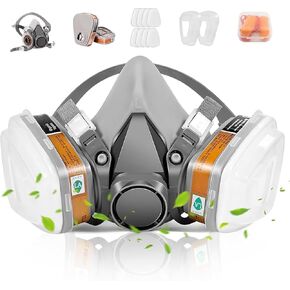 Respirator Mask with Filters set - Reusable Respirator Mask for Chemicals, Painting, Spraying, Epoxy Resin, Dust, DIY etc in Saudi Arabia