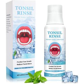 Tonsil Stone Mouthwash, Tonsil Stone Rinse, Natural Ingredients, Helps Refresh Tonsil Area, Soothes Dry Mouth & Freshens Breath in Kuwait