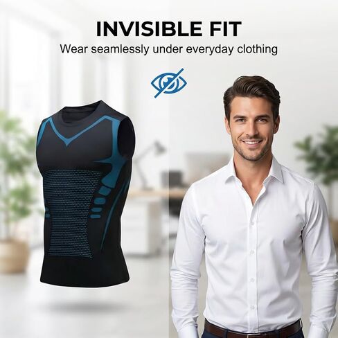قميص ضغط الرجال التخسيس الجسم المشكل سترة Crewneck تجريب قمصان البطن التحكم سليم صالح قميص داخلي in Kuwait