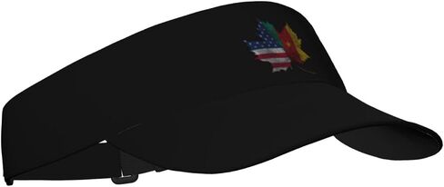 Gabonese Republic Flag Maple America Flag Sport Sun Visor Hat Men Women Ball Caps Empty Top in Kuwait