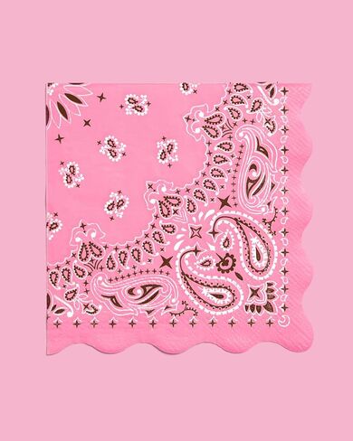 xo, Fetti Cowgirl Napkins – 24 Paper Napkins | Pink Bandana, Western Party, Bachelorette, Birthday, Glam Decor, Yeehaw, Country Chic in Kuwait