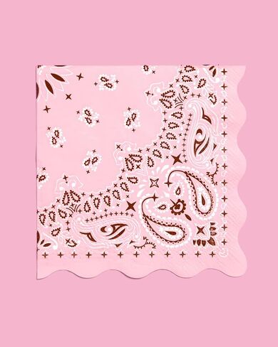 xo, Fetti Cowgirl Napkins – 24 Paper Napkins | Pink Bandana, Western Party, Bachelorette, Birthday, Glam Decor, Yeehaw, Country Chic in Kuwait