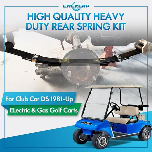 طقم زنبرك خلفي لعربة الجولف مكون من 3 أوراق لموديلات Club Car DS 1981-Up، زنبرك تعليق ورق خلفي شديد التحمل مع جلبة وأكمام وUbolt، يستبدل OEM #102006501 1014675 1011149 1012618 in Kuwait