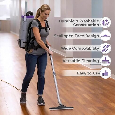 أداة أرضية مكنسة كهربائية للوجه مقاس 14 بوصة، متوافقة مع تجهيزات ProTeam Backpack Vacuum 1 1/2 بوصة على شكل حرف S، متوافقة أيضًا مع بديل Hoover C2401 للسجاد التجاري وتنظيف الأرضيات الصلبة in Kuwait