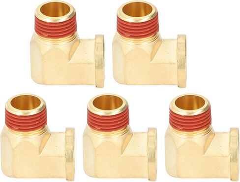 Aramox 90 Degree Brass Elbow Fitting, Durable Brass and Rubber, Easy Installation 1/2in NPT Connector for Home and Industrial Plumbing in Kuwait