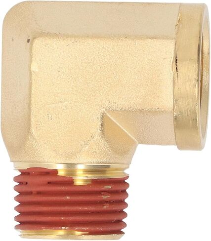Aramox 90 Degree Brass Elbow Fitting, Durable Brass and Rubber, Easy Installation 1/2in NPT Connector for Home and Industrial Plumbing in Kuwait