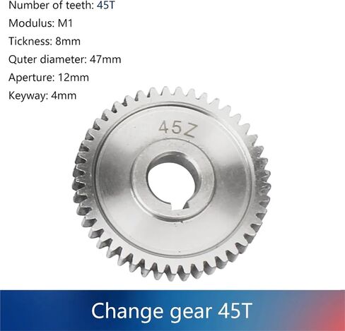 CJ0618 التروس المعدنية المترية والإمبراطورية/ترس العمود الرئيسي/ترس التغذية 20T/25T/30T/35T/40T/45T/50T/60T/80T/54T/55T/57T/65T/72T (المغزل 45 سنًا) in Kuwait
