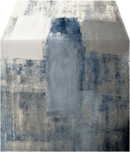 OYIMUA Blue and White Abstract Modern Table Runner, Art Rustic Kitchen Dining Table Decor for Holiday Home Party 13x72 Inches in Kuwait
