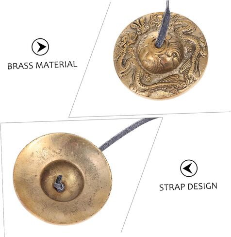 Tibetan Pure Copper Percussion Cymbal Bell Serpent Design Meditation Yoga Bell for Religious Ceremony Handcrafted Instrument in Kuwait