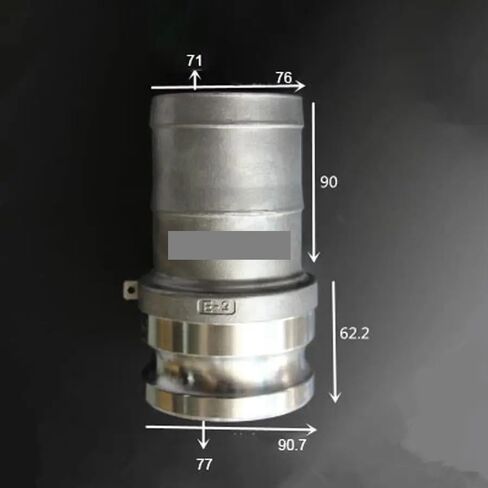 3" Hosetail x Type E Camlock Quick Disconnect Coupling 304 Stianless Cam Groove For Hose Pumps in Saudi Arabia