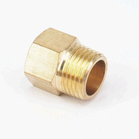 1/2" NPT Male x 3/8" NPT Female Brass Pipe Fitting Connector For Pressure Gauge Air Gas Fuel Water Pressure 229 PSI in Kuwait