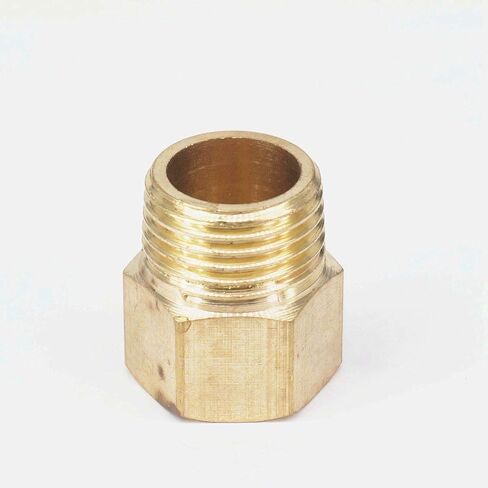 1/2" NPT Male x 3/8" NPT Female Brass Pipe Fitting Connector For Pressure Gauge Air Gas Fuel Water Pressure 229 PSI in Kuwait