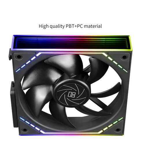 Thermalright TR TL-M12Q مروحة هيكل الربط اللاسلكية 120 مم، موصل PWM تبريد كمبيوتر صامت مع محمل S-FDB، مروحة بناء الكمبيوتر الشخصي مع تأثير ضوء مرآة ARGB، ضوضاء منخفضة، أسود in Kuwait
