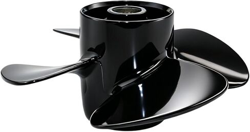 مروحة القارب 8.7 × 5 لمحرك Tohatsu Nissan Mercury Black Max 8HP 9.8HP 9.9HP الخارجي (12 سنًا)، استبدال الملعب 8.7x5 لـ Solas Amita 4 دعامات محرك القارب الألومنيوم عالية الدفع، 4 شفرات، RH in Kuwait