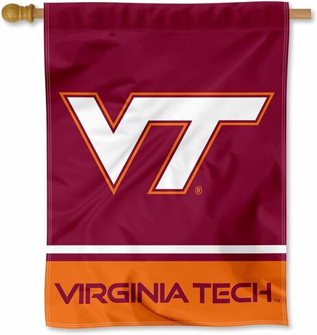 لافتة علم المنزل بشعار VA Tech Hokies Wordmark in Kuwait