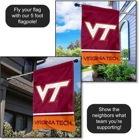 لافتة علم المنزل بشعار VA Tech Hokies Wordmark in Kuwait