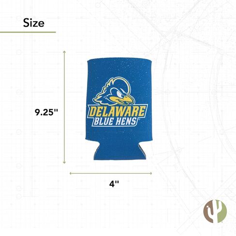 Desert Cactus University of Delaware Can Insulator Fightin Blue Hens UD Beverage Cooler 1 Pack Foam 12oz Can Holder Single Sided (Design A) in Kuwait