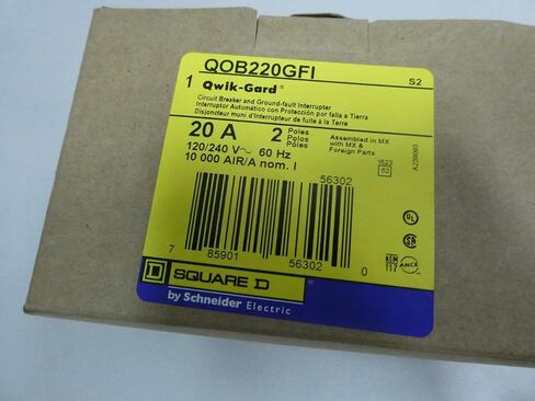 SQUARE D QOB220GFI Miniature Circuit Breaker 2P 20A AMP 120/240V-AC in Kuwait