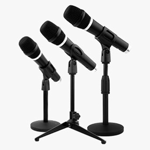 2pcs universal microphone holder clip adjustable microphone clip mounting bracket, suitable for handheld microphone recording condenser microphone in Kuwait