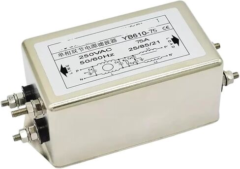 قسم مزدوج معزز أحادي الطور مزدوج التيار المتردد مرشح الطاقة 220 فولت مضاد للتدخل YB610-1A 3A 6A 10A 20A 30A(YB610-75A) in Kuwait