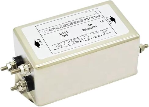 12 فولت 24 فولت 110 فولت 250VDC ثلاثة أقسام تيار مستمر مرشح الطاقة YB710D-3A 6A 10A 20A 30A(YB710D-6A) in Kuwait